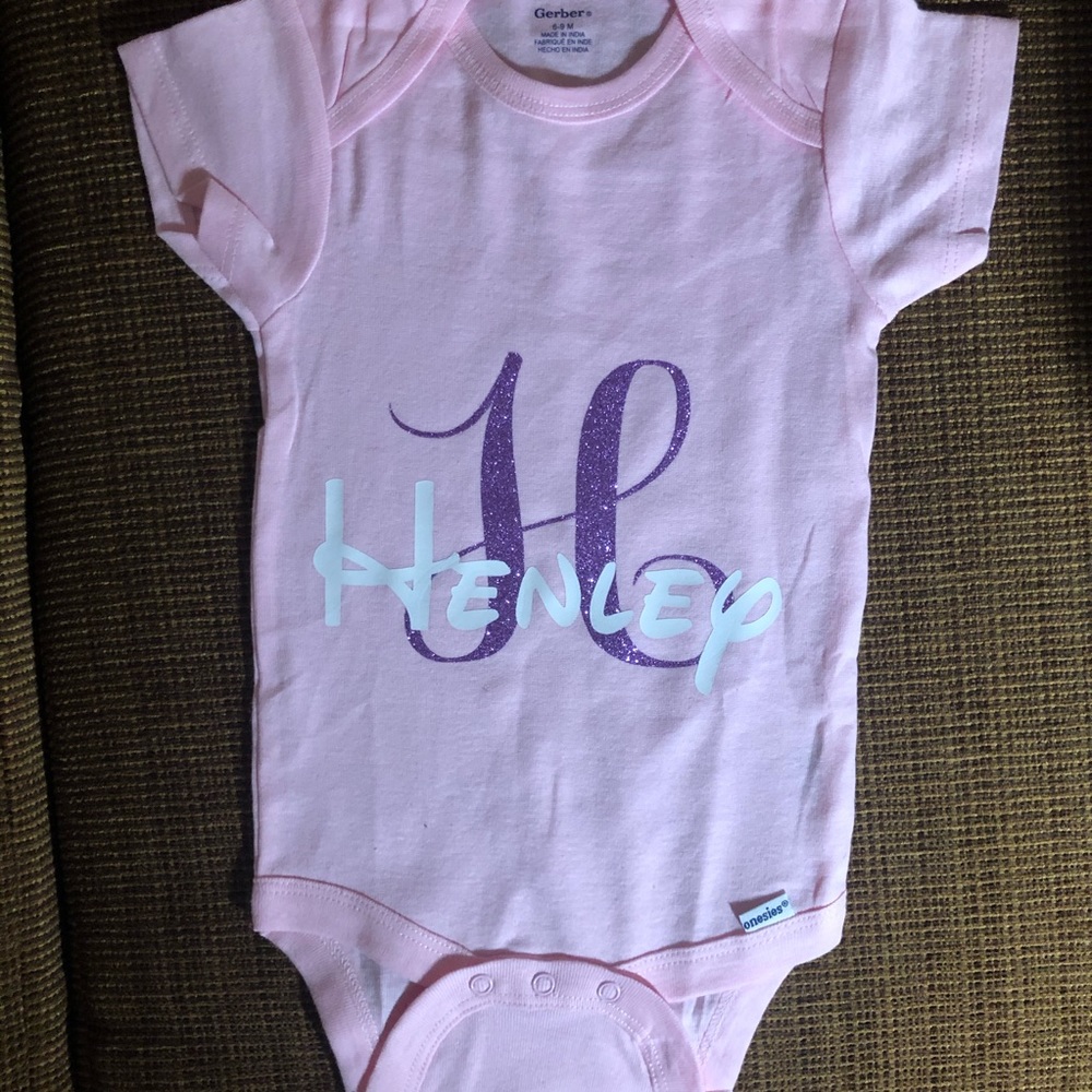 Custom baby monogram onesies!